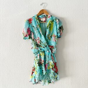 Rococo Sand Dress womens XS tropical hawaii vacation picnic summer floral beach